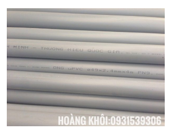 Ống nhựa uPVC Bình Minh - Thiết Bị Điện Hoàng Khôi - Công Ty TNHH Xây Dựng Hoàng Khôi